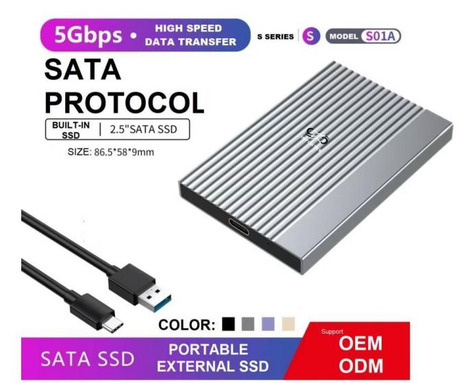 128GB 256GB 512GB 1tb 2tb 4tb 6tb 2.5′high Speed Data Transfer portable External SATA SSD Built in SSD 5gbps