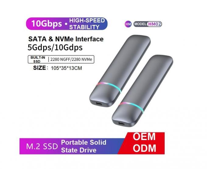 Infinites 2tb 4tb 6tb 2.5′ High Speed Data Transfer Portable External SATA SSD RGB Built in SSD 5gbps 10gbps with Colorful Ambiance Lights