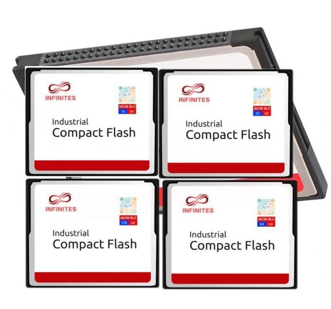 Compactflash Memory Card (CF) PATA Interface Uncompromising Embedded Systems Application Solutions Flash Type SLC 128GB Industrial Grade CF -40°c~+85°c